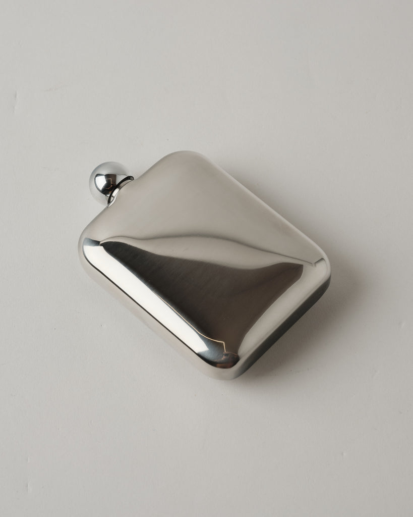 6 oz polished stainless steel flask