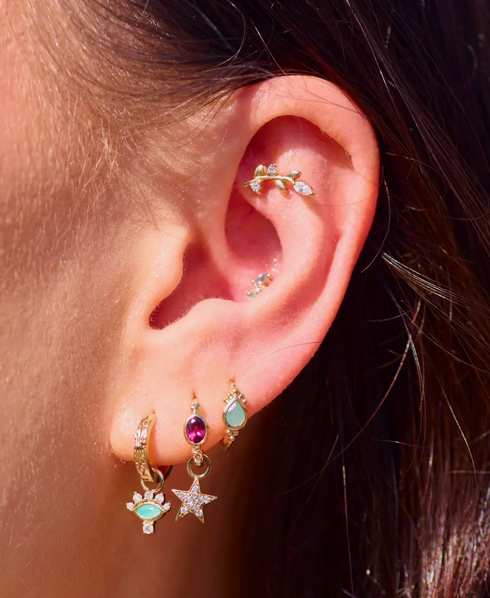 Spike Earring Charm 9k Gold