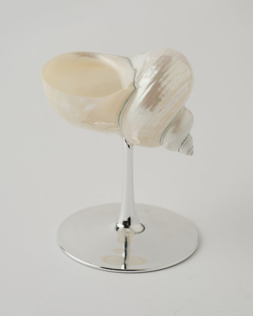 Sculptural seashell wine glass