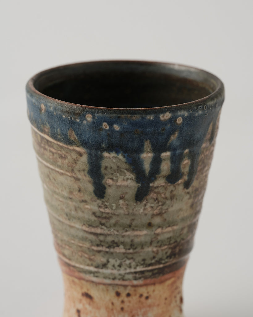 Stoneware Cup in Shino, Matte White, and Val’s Baby Blue