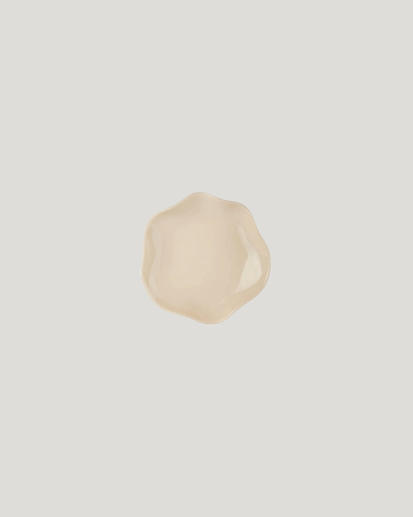 Small Petal Plate, Almond
