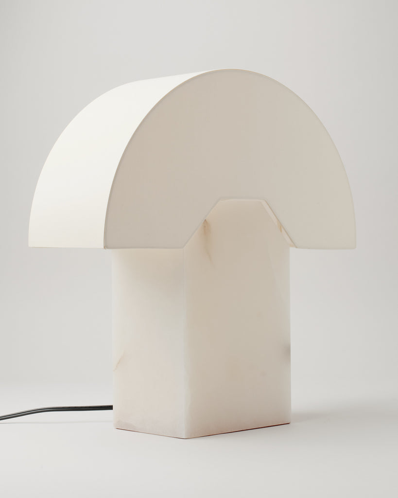 Edna Table Lamp, White Alabaster
