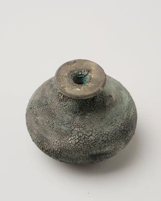 Ceramic Mini Vase, Verdigris