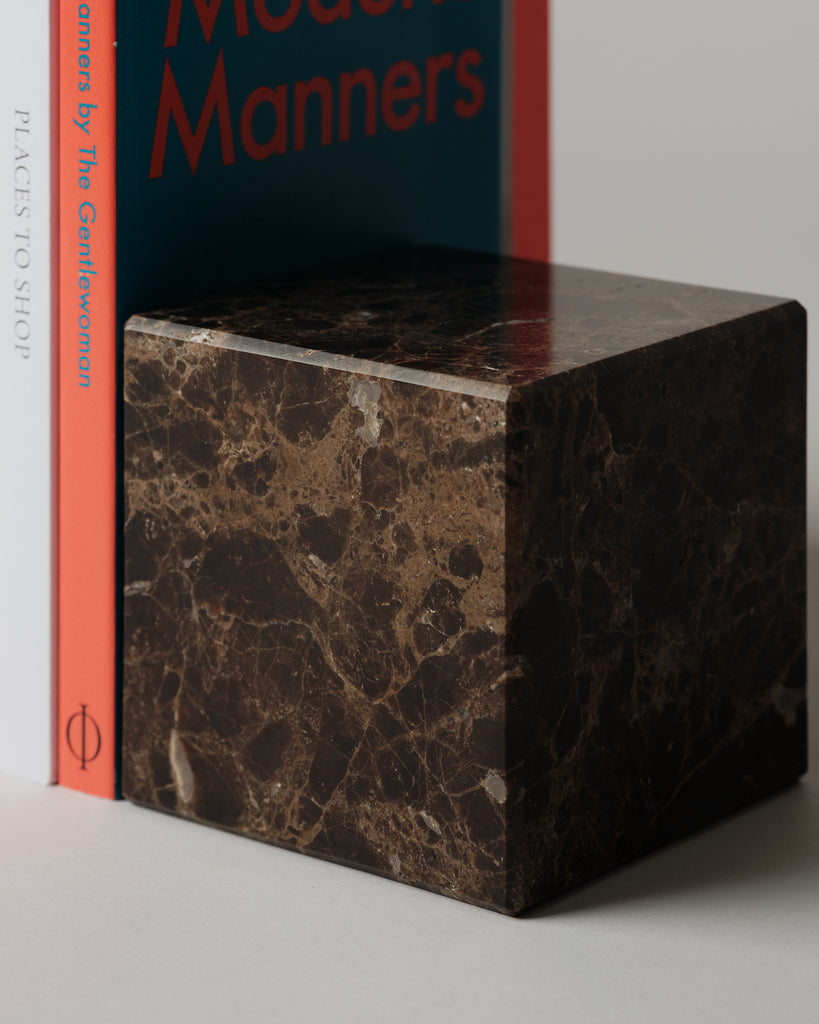 Marble Asymmetric Book Ends