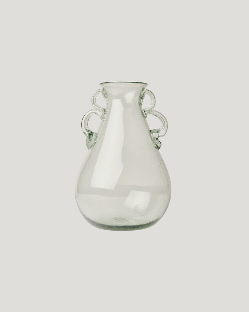 Double Handle Blown Glass Vase