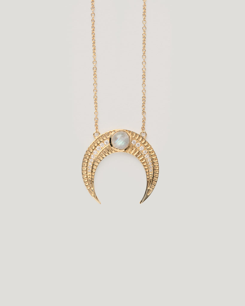 Laboradorite Large Horn Necklace
