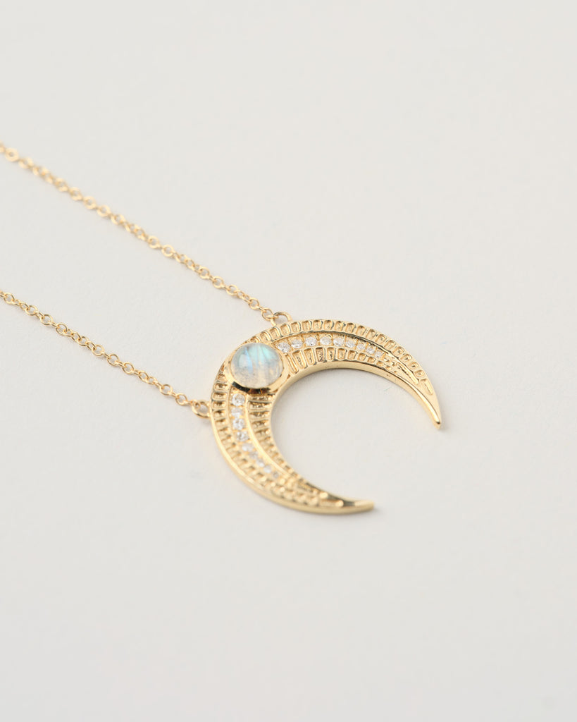 Laboradorite Large Horn Necklace