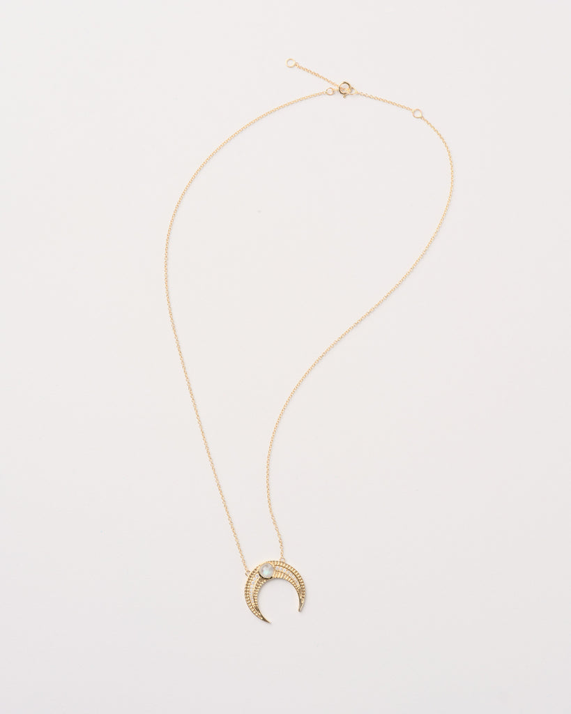 Laboradorite Large Horn Necklace