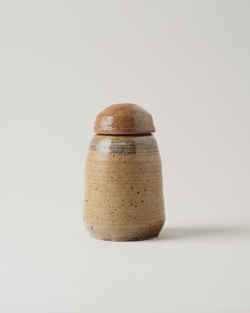 Speckled Stoneware Lidded Jar