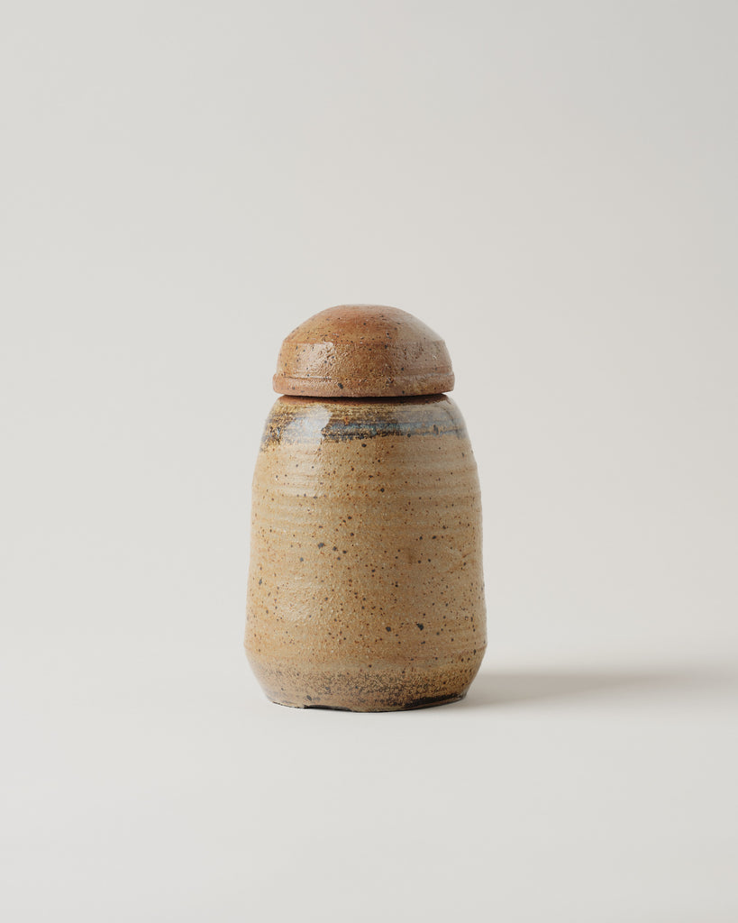 Speckled Stoneware Lidded Jar