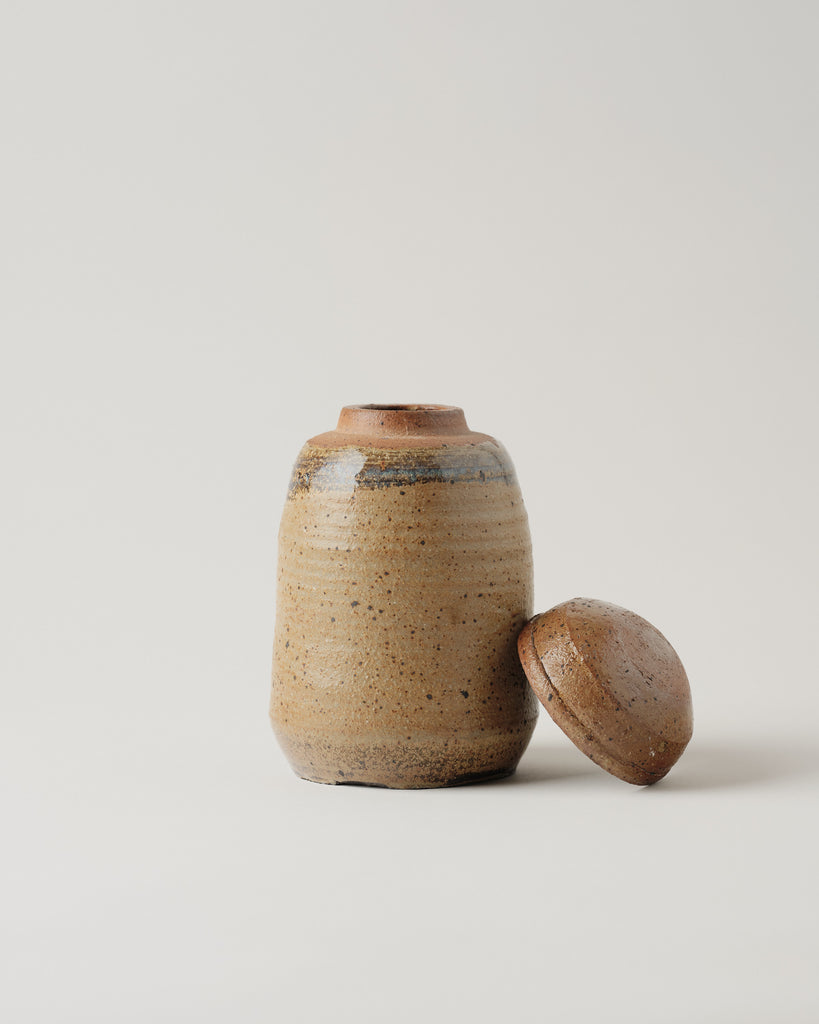 Speckled Stoneware Lidded Jar