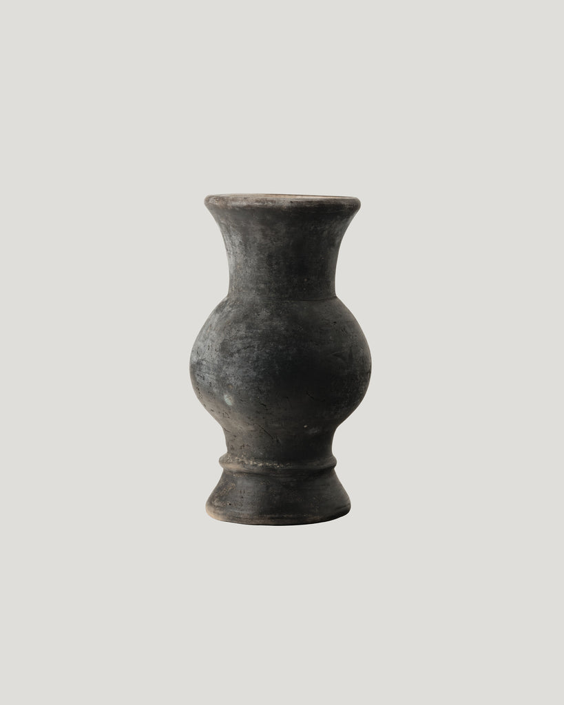Oaxacan Pottery Black Clay Vase