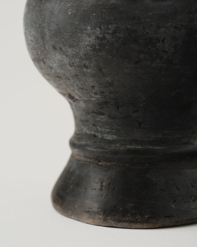 Oaxacan Pottery Black Clay Vase