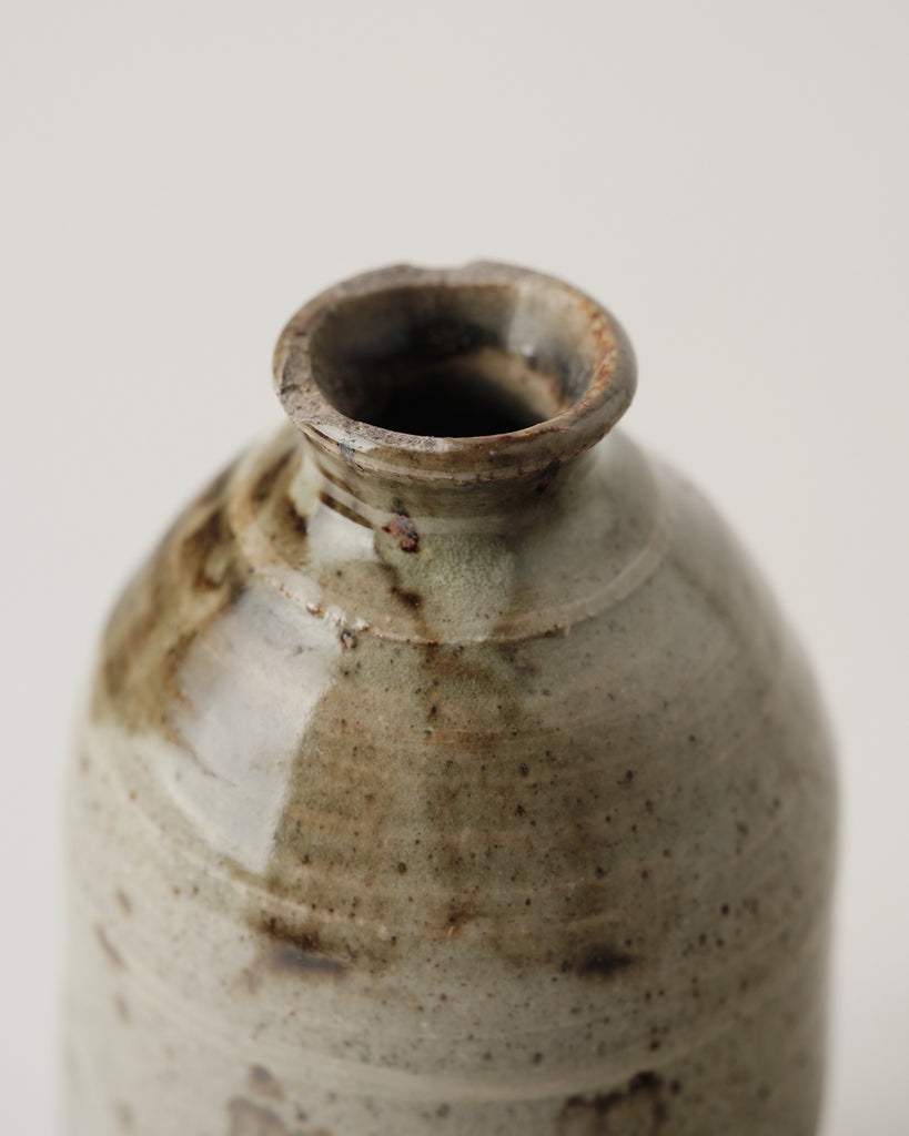 Signed Faceted Stoneware Vase