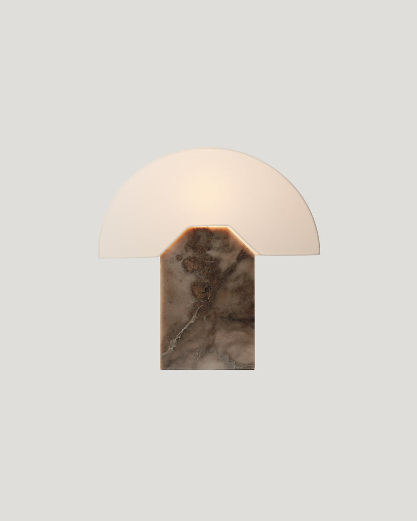 Saint Table Lamp, Tobacco Alabaster