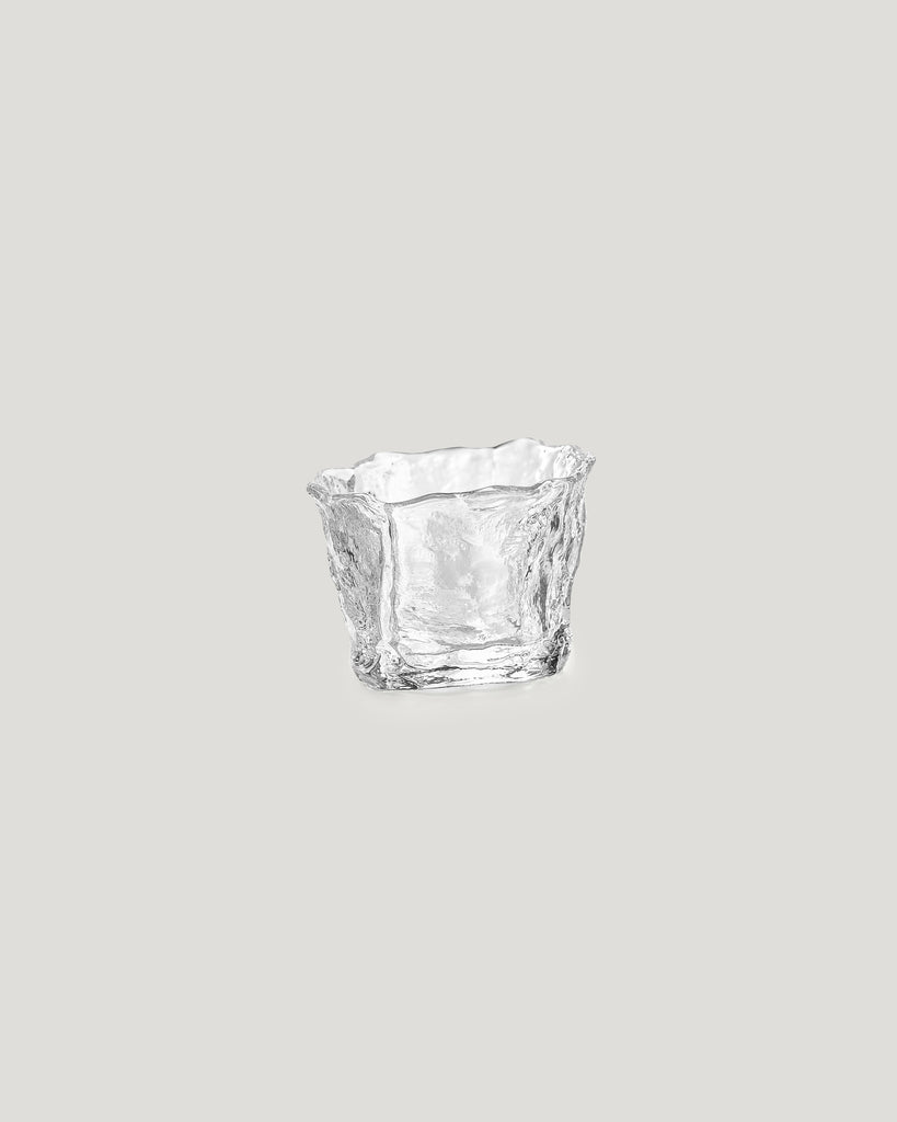 Square Wabi Sabi Glass Tea Cup