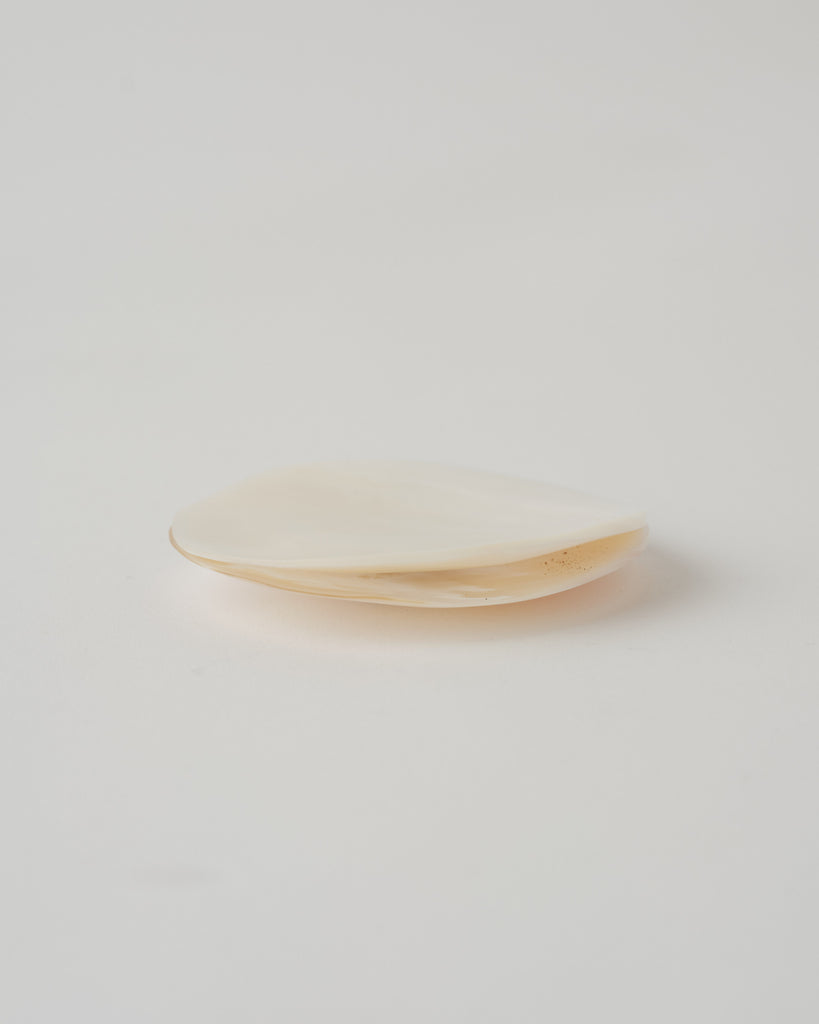 4-inch mother of pearl plate for serving caviar