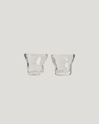 Organic shaped handmade glass tumbler