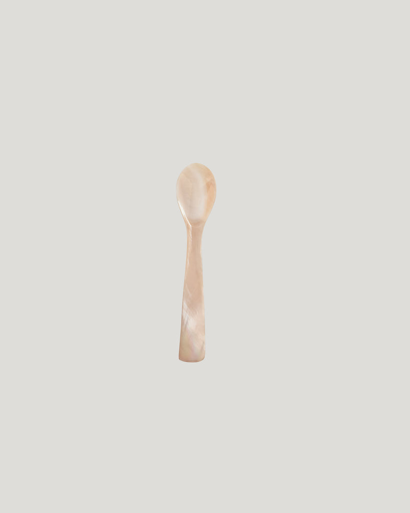 Pink mother of pearl caviar spoon