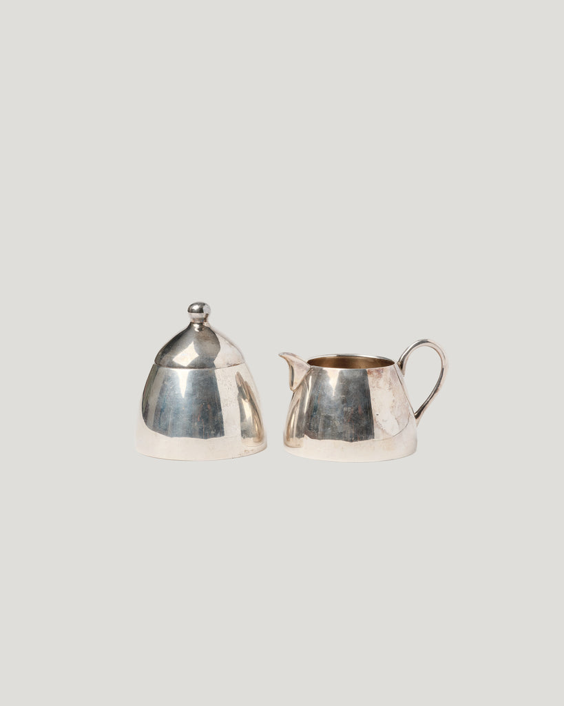 Silver Deco Cream + Sugar Set