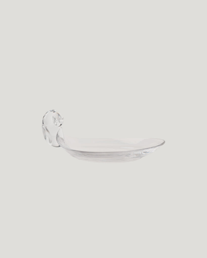 Snail Handled Glass Bowl