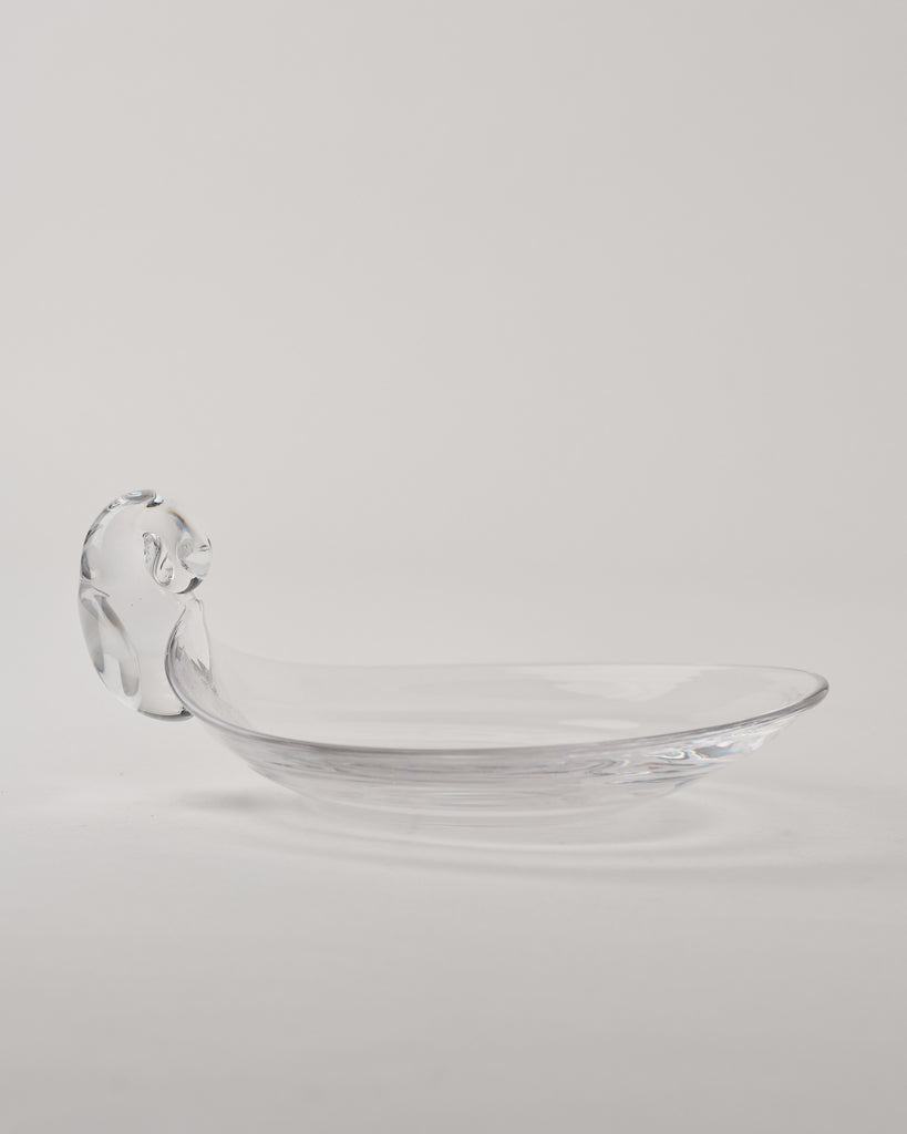 Snail Handled Glass Bowl