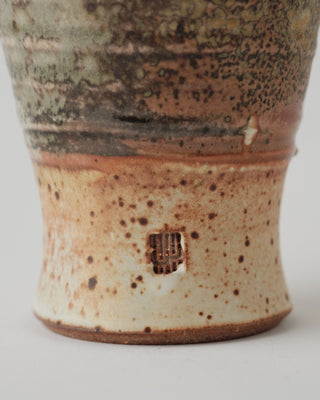 Stoneware Cup in Shino, Matte White, and Val’s Baby Blue