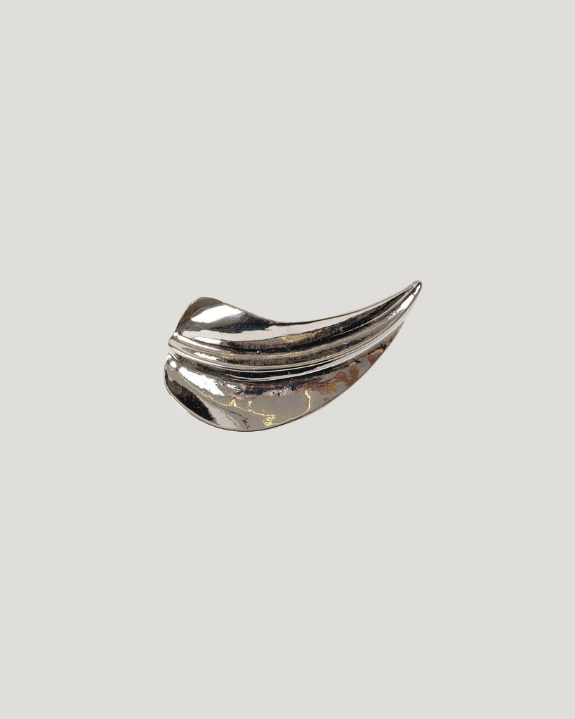 Leaf Metal Barrette Hair Clip Silver