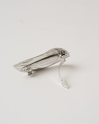 Leaf Metal Barrette Hair Clip Silver