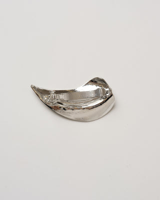 Leaf Metal Barrette Hair Clip Silver