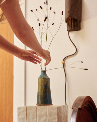 Blue - Wheel thrown stoneware bottle