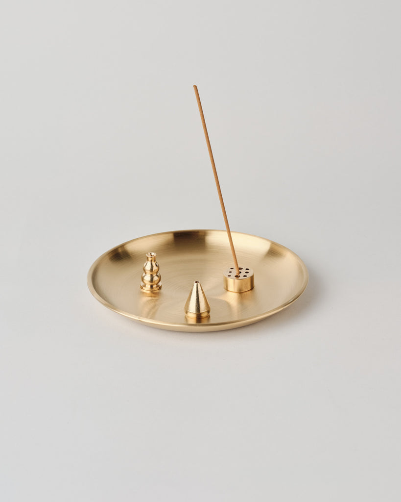 Brass Incense Round Tray