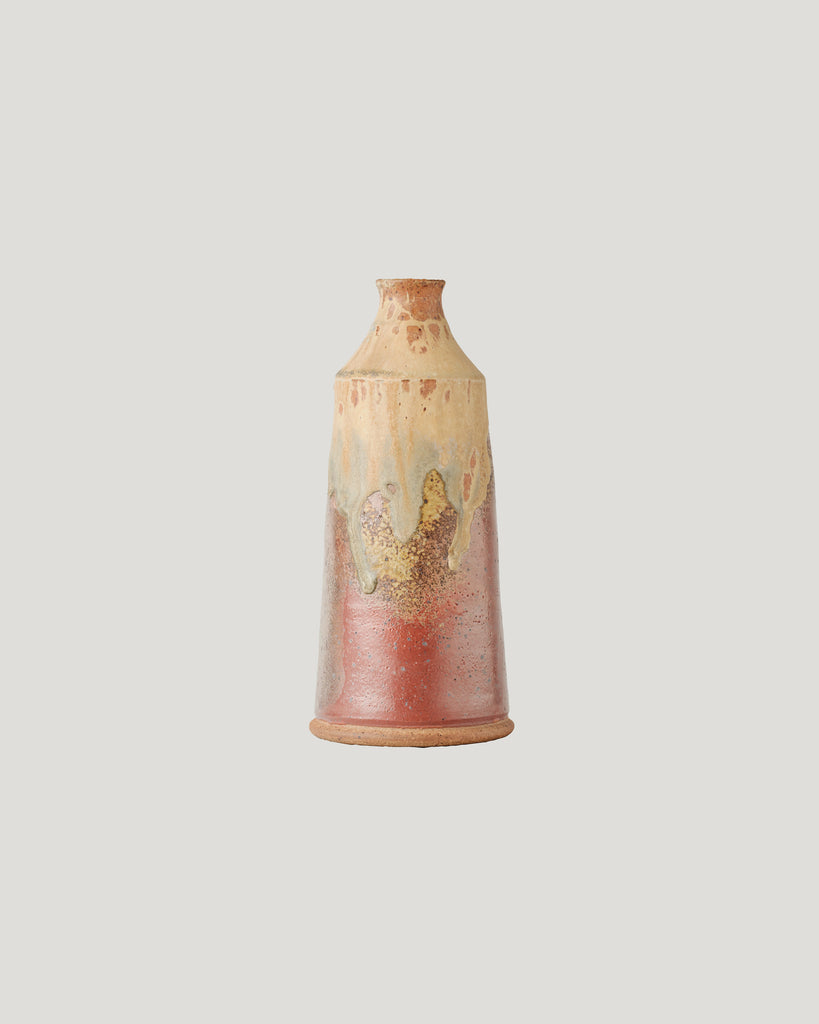 Red - Wheel thrown stoneware bottle