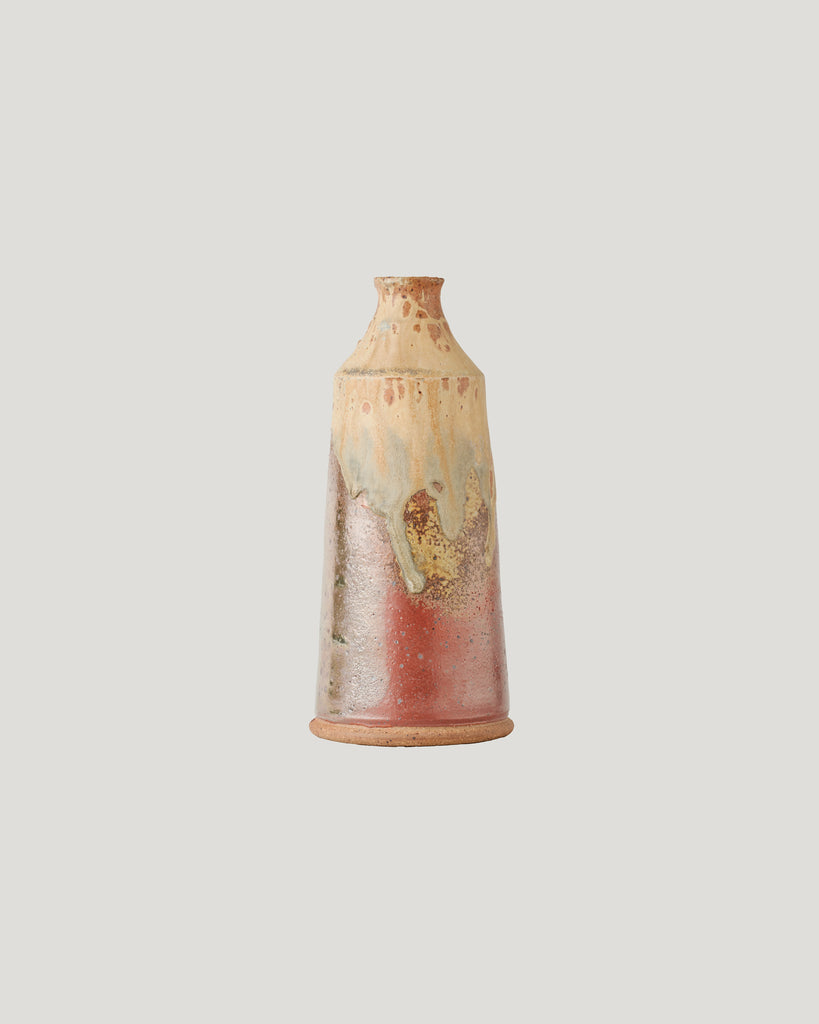 Red - Wheel thrown stoneware bottle