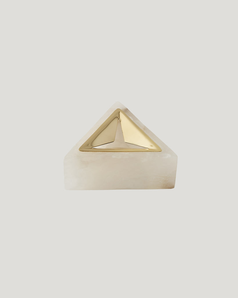 Alabaster Triangle Ashtray