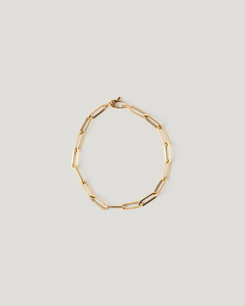 Gold Paperclip Bracelet