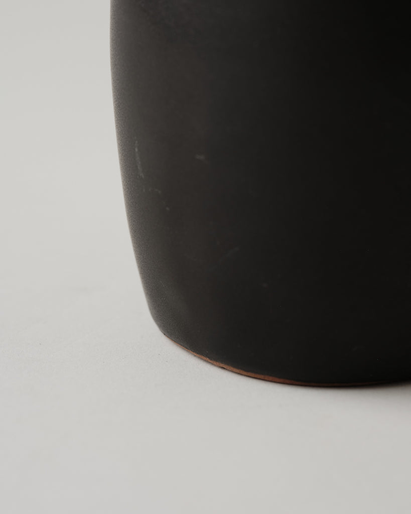 Black Ceramic Rounded Vase