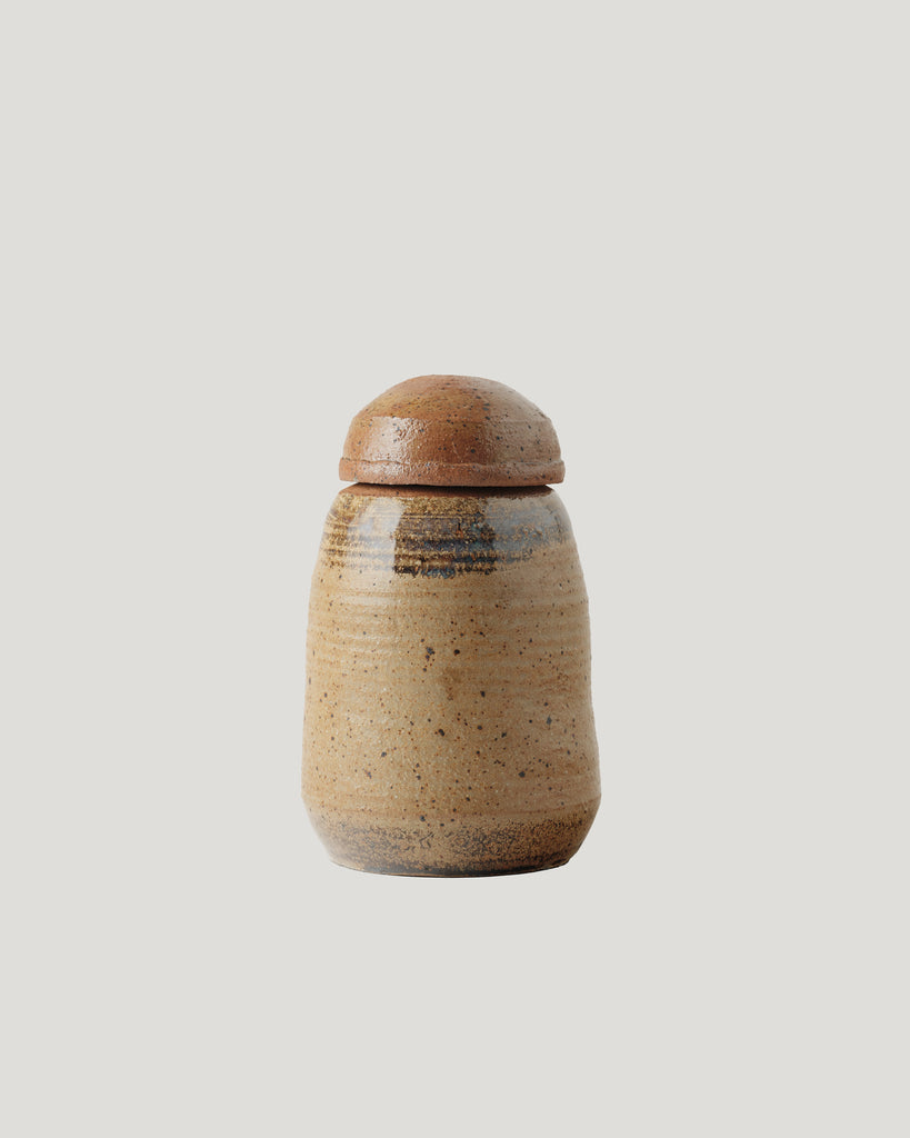 Speckled Stoneware Lidded Jar