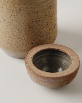 Speckled Stoneware Lidded Jar