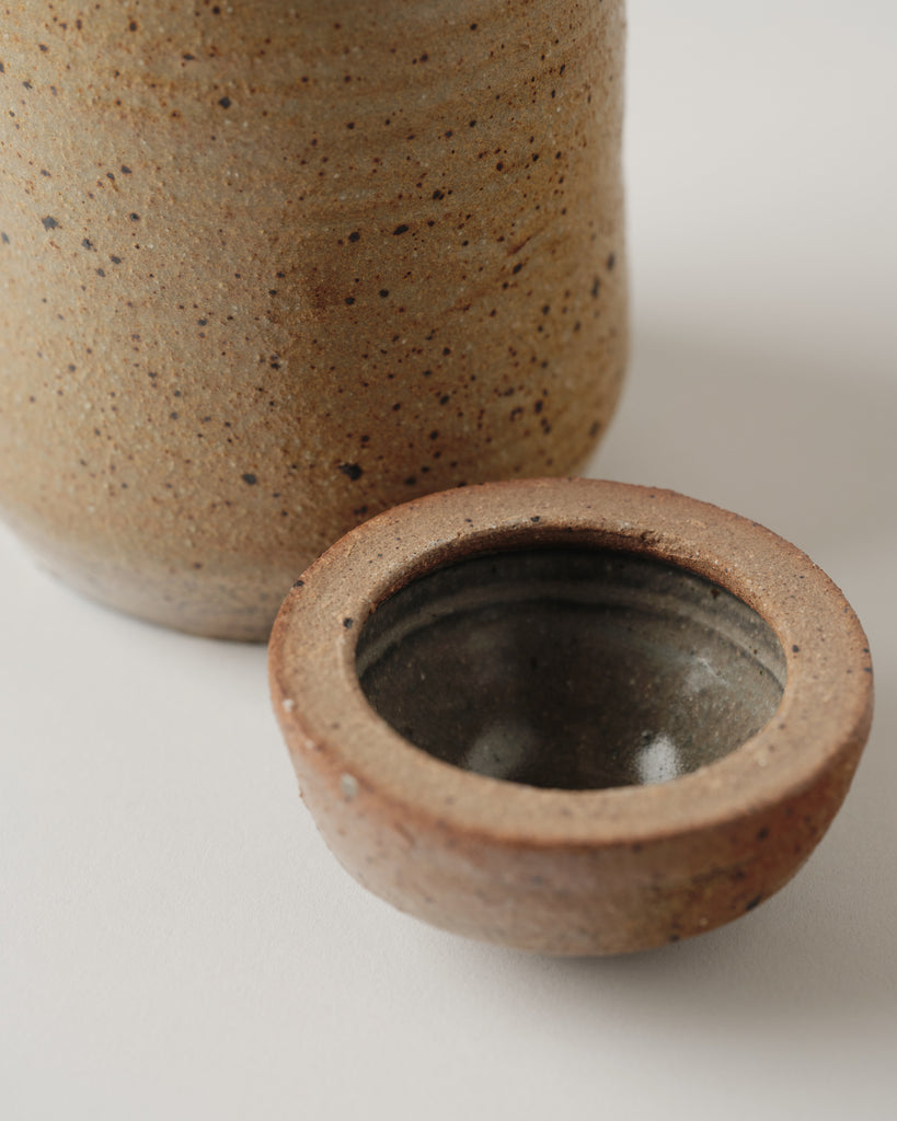 Speckled Stoneware Lidded Jar