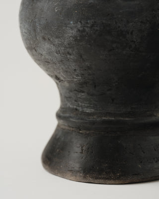 Oaxacan Pottery Black Clay Vase