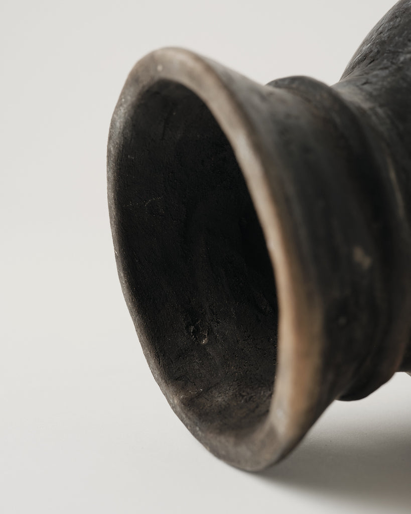 Oaxacan Pottery Black Clay Vase