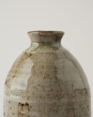 Signed Faceted Stoneware Vase