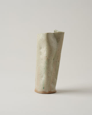 Light Green and Beige Abstract Vase