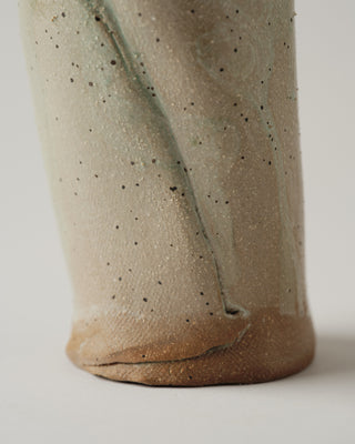 Light Green and Beige Abstract Vase