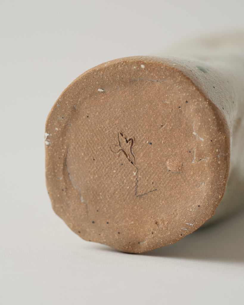 Light Green and Beige Abstract Vase