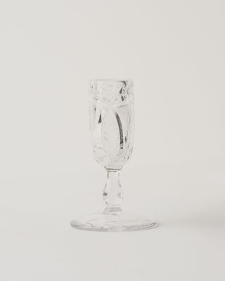 Antique Footed Cut Glass Floral Pattern Cigarette Holder