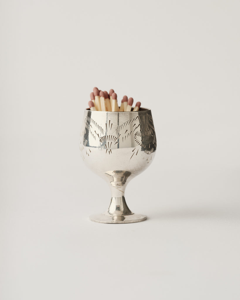 Vintage Silver Goblet Matchstick Holder