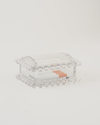 Vintage Glass Cigarette Lidded Box