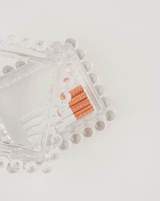 Vintage Glass Cigarette Lidded Box